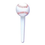 Oasis Supply BC B-29 Baseball Cupcake Topper Picks, 12-Pack