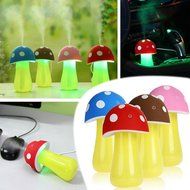 Fucool&reg; Mushroom Mini Portable USB Air Humidifier Purifier Water Bottle with Led Light for Office Home Car Travel... N10