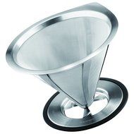 GROSCHE Ultra Mesh Pour-Over Coffee Dripper with Round Base, 18/8 Stainless Steel Construction