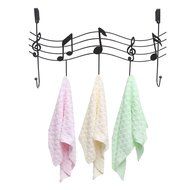 The Door 5 Hook Rack Decorative Hanger for Hanging Your Clothes Coat Hat , Black by Lightess N5