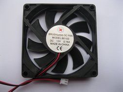 36 pcs Brushless DC Cooling Fan 12V 8015S 9 Blades 2 wire 80x80x15mm Sleeve-bearing Skywalking N3