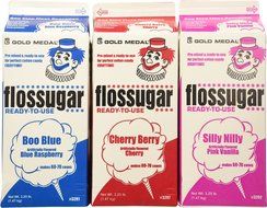 Cotton Candy Floss Sugar-Blue Raspberry, Pink Vanilla &amp; Cherry- 3.25 lbs. (3 pack)