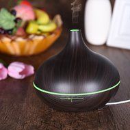 Scenic Essential Oil Diffuser Humidifier, Wood Grain 300ml Ultrasonic Diffuser Cool Mist Humidifier for Home,... N4