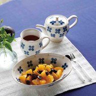 Saikai Pottery Blue Clovers Kyusu Japanese Teapot with strainer 12380 from Japan