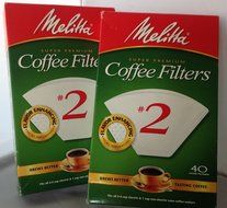 Melitta Coffee Filters #2 - 40 Ct. White (2 Boxes - Total of 80 Filters)