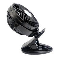 Honeyall Ajustable Clip On USB Fan Quiteness,Rechargeable Battery/USB Powered on(Black) N9