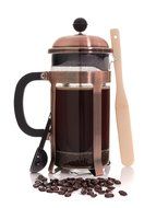 Copper French Coffee Press &amp; Tea Infuser Heat Toughened Glass Cafe Crush Club Avignon SS Plunger with Double Screens... N2