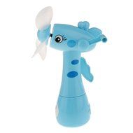 Portable Hand Crank Mini Fan Water Cooling for Kids Toy -Blue N4