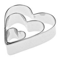 Y&amp;XL&amp;H Heart Shaped Stainless Steel Cookie Cutters Set (3-Pack)