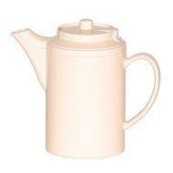 Service Ideas TS612AL Teapot, Double Wall, 16 oz., Almond