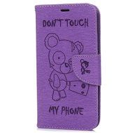 Galaxy S5 Case,Samsung Galaxy S5 Case (I9600) - Wallet Flip Stand Case Embossed Cute Bear PU Leather Case Shockproof... N21