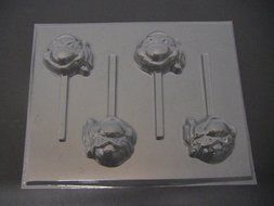 Turtle Ninja Chocolate Candy Lollipop Mold TMNT