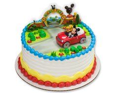 Mickey Mouse and Pluto Car DecoSet Cake Decoration