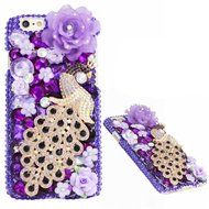 Iphone 7 Plus 5.5inch Bling Rose Gems Smartphone Cover,Yaheeda Rose Fur Ball Design 3D Handmade Rhinetstone Phone... N11