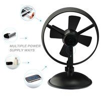 Welltop Flexible USB Desk Mini Fan With Sucker EVA Blades Electric Personal Fans Automobile Cooling Fan Folding... N9