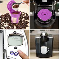 Umiwe Reusable K Cup Coffee Filter for Keurig 2.0 Brewer with Charcoal Water Filters and Coffee Scoop, Set of 9 N4