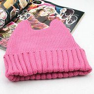 KAKA(TM) Girls&#039; Korean Stylish Winter Warm Knitting Wool Lovely Cat Ears Hat N3