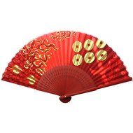 Authentic Japanese Sanada Yukimura Hand Fan (Flames)