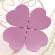Voberry Pure Flower Clover Shaped Three-dimensional Anti-scald Silicone Coasters 1 Pc (pink) N2