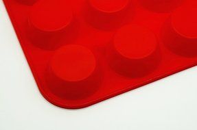 LUXEHOME 24 Cup Non-stick Silicone Muffin Tray &amp; Cupcake Moulds, 2 Per Pack