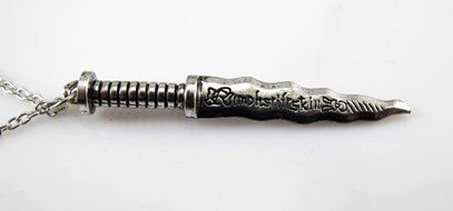 Pop Once Upon A Time ABC Rumplestiltskin Pattern Dagger Charms Cosplay Necklace