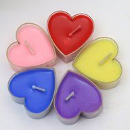 Spritech(TM) 9Pcs Romantic Love Heart Shaped Floating Candle for for Daily household Wedding Birthday Party Candlelight... N4