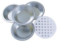 R &amp; M 2732 Mini Pie Pans with Decorative Top, Lattice, Set of 4