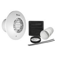 Xpelair DX100HTR Simply Silent 4" Round Extractor Fan | Humidistat/Timer/Kit N9