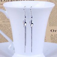 Women Fashion Jewelry 925 Silver Sterling vintage Dangle Earrings Elegant Stud C N16