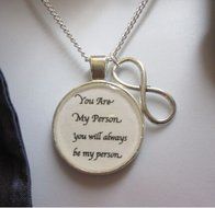 You are my person you will always be my person white pendant necklace
