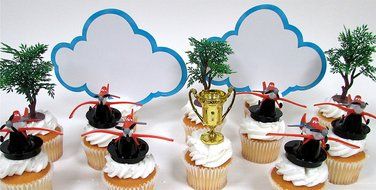 PLANES ~ Dusty Crophopper ~ 12 Piece Birthday CUPCAKE Topper Set Featuring 6 Dusty Crophopper Figures and Decorative... N2