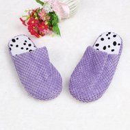 AutumnFall Women's Cozy Cotton Knitted Anti-slip House Slippers (38, Blue) N11