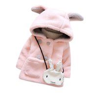 Baby Girl Clothes,Laimeng Baby Infant Girls Fur Winter Warm Hooded Coat Cloak Jacket Thick Warm Clothes (6, Pink) N4