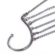 Beautiful Bead Vintage Style Tattoo Simulant Elastic Thigh Chain Band Black N25
