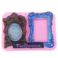 Funshowcase Sugarcraft 2 Mirror or Photo Frames or Picture Frame Candy Silicone Mold