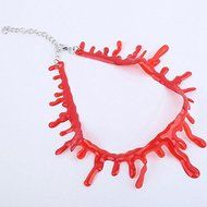 1Pcs Handmade Cutting Bloodstain Necklace Halloween Party Cosplay Accessories N2
