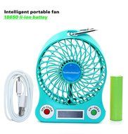 TechIntheBox LED display Portable Fan 4-inch 3 Speeds Mini USB Rechargeable Fan with LED Light Powered By Electric-powered... N25