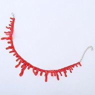 1Pcs Handmade Cutting Bloodstain Necklace Halloween Party Cosplay Accessories N3