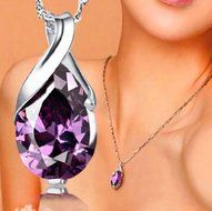 Natural Crystal Amethyst Healing Point Chakra Bead Stone Pendant for Necklace N3