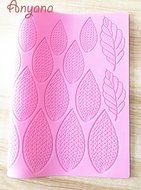 Anyana Giant Sugar Lace Mat Flower Leaf Fondant Cake SIlicone Mould Cupcake Mold paste