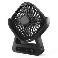 Iwonderful Personal Mini USB Rechargeable Fan,3 Shifting, LED Light,Protable Power Source-Balck N7