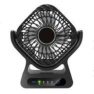 Iwonderful Personal Mini USB Rechargeable Fan,3 Shifting, LED Light,Protable Power Source-Balck N8