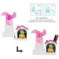 iEGrow Multifunctional Desk Mini USB Fan with Brush Pot, Photo Album 3 in 1 Function Compact Design &amp; Quiet Operation... N11