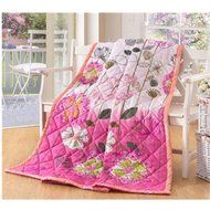 KAKA(TM) Home Comfortable Microfiber Colorful Lines Pattern Comforter for Summer Air-Conditioning Quilt 1PS(150... N4