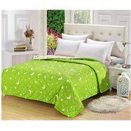KAKA(TM) Home Comfortable Microfiber Colorful Lines Pattern Comforter for Summer Air-Conditioning Quilt 1PS(150... N5