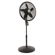 Cyclone Pedestal Fan in Black with Remote Control 18 In., Easy-to-use Timer and Fully Adjustable Height for Added...