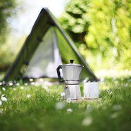 Classic 6 Cup Capacity Stovetop Italian Moka Espresso Maker. Best Polished Aluminium Pot for Camping or Outdoor... N3