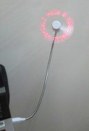 LED Programmable Message Fan W/custom Drawing - USB Powered (Red Led) N6