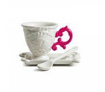 Seletti I-Ware Espresso Set, Fuchsia
