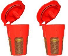 Fill N Save GOLD SERIES 24K Gold Reusable Carafe K-Cups [2 Pack]. Reusable coffee filter for the Keurig 2.0, K200...